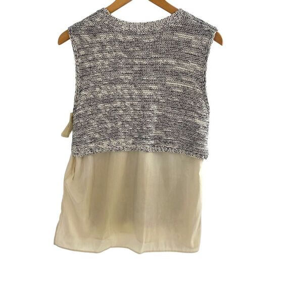 Phillip Lim Size M Layered Sweater‎ Vest Top Size Gray Beige Academia Preppy NWT - Picture 7 of 11